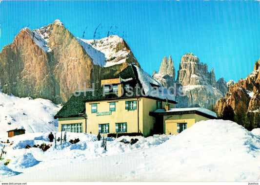 Val di Fassa - Rifugio Ciampedie - Il Catinaccio - Torri di Vajolet - 1974 - Italy - used - JH Postcards