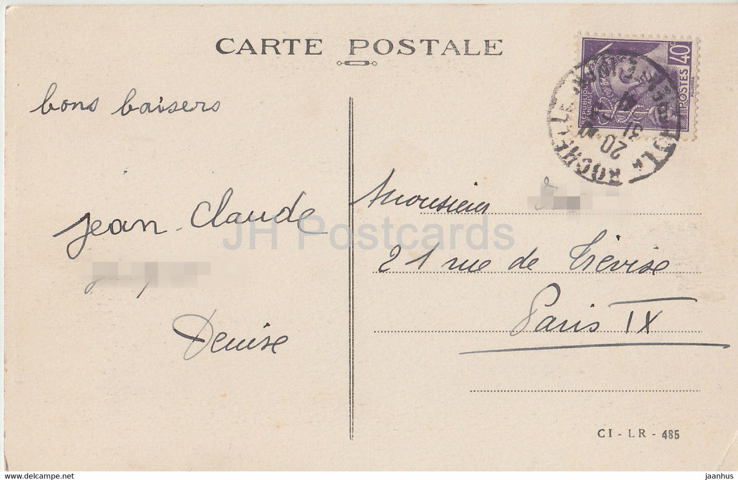 La Rochelle - Eglise Saint Sauveur - Kirche - 485 - alte Postkarte - 1941 - Frankreich - gebraucht