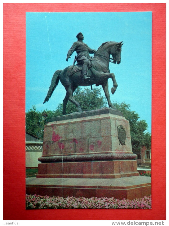 monument to Kotovsky - horse - Chisinau - Kishinev - 1970 - Moldova USSR - unused - JH Postcards
