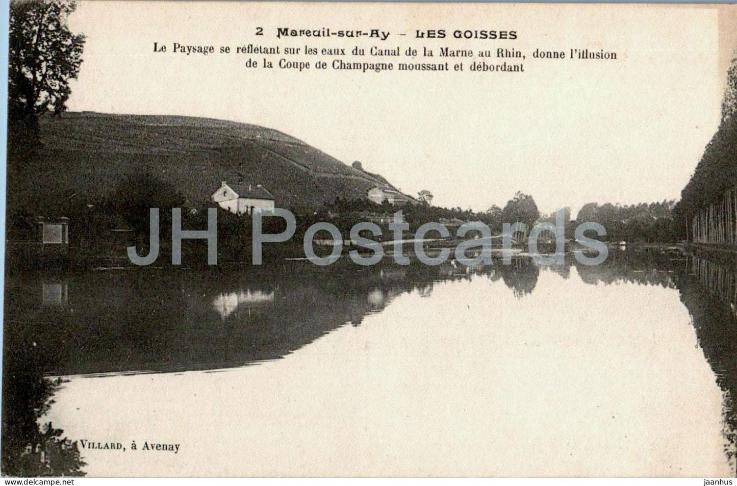 Mareuil sur Ay - Les Goisses - 2 - Le Paysage - old postcard - France - unused - JH Postcards