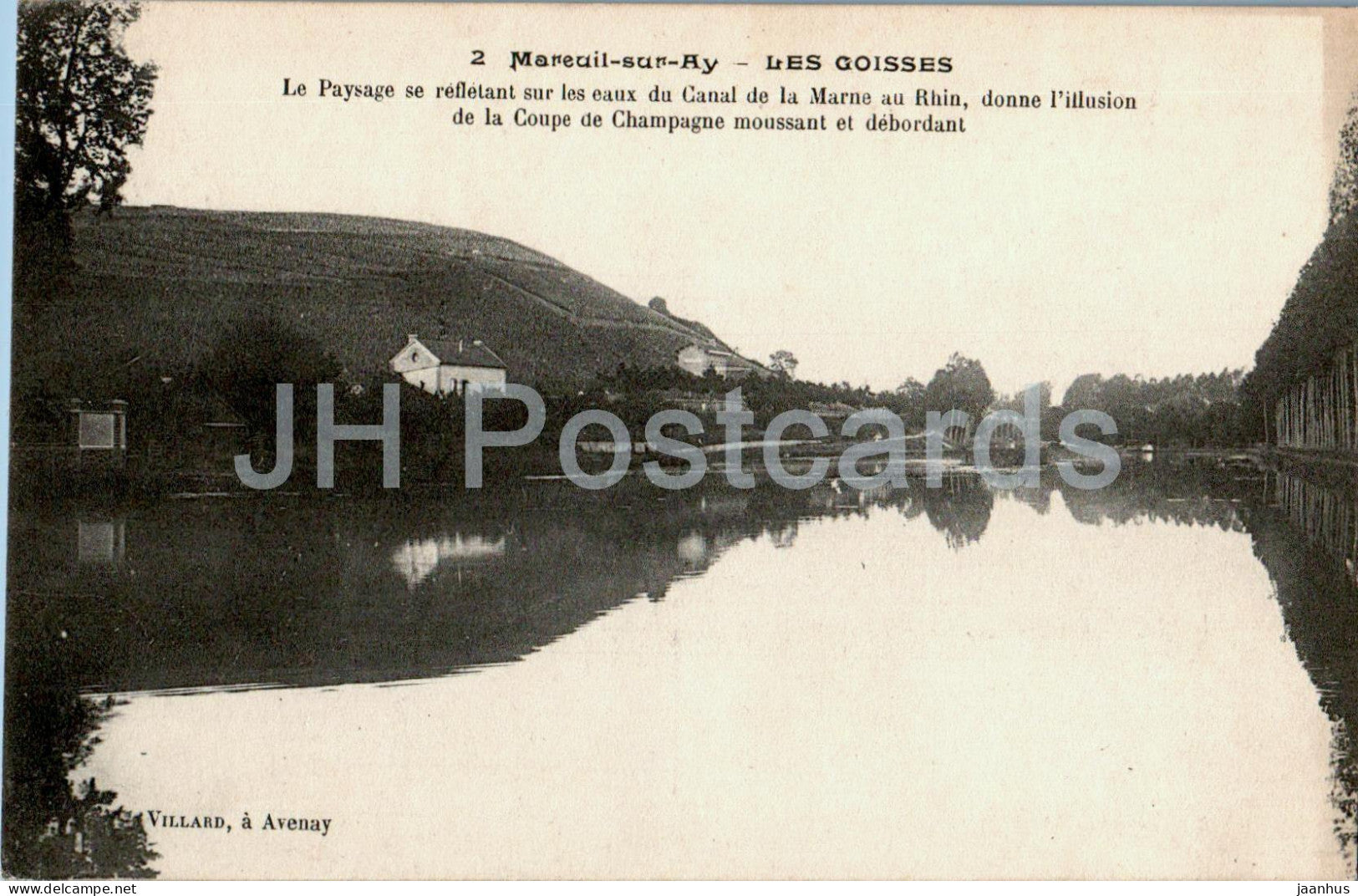 Mareuil sur Ay - Les Goisses - 2 - Le Paysage - old postcard - France - unused - JH Postcards