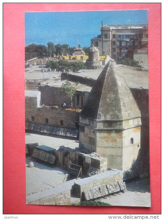 The Middle Court . Sayyid Yahya Bakuvi Mausoleum - Palace of the Shirvanshahs - Baku - 1977 - Azerbaijan USSR - unused - JH Postcards