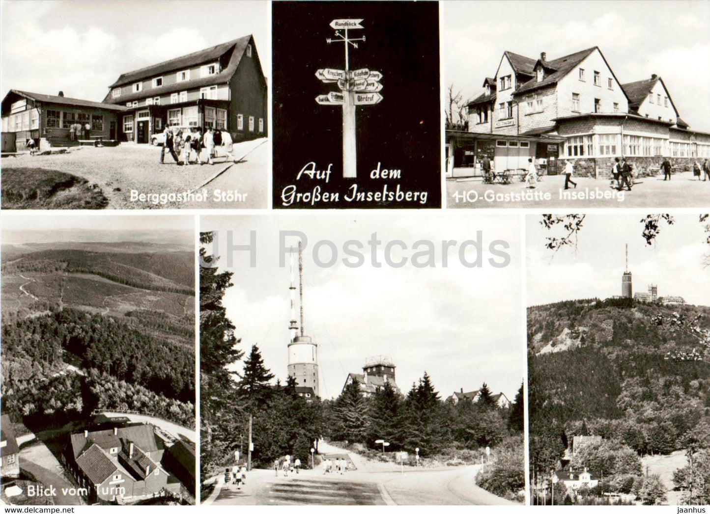Auf dem Grossen Inselsberg - Berggasthof Stohr - Gaststatte Inselsberg - old postcard - Germany DDR - unused - JH Postcards