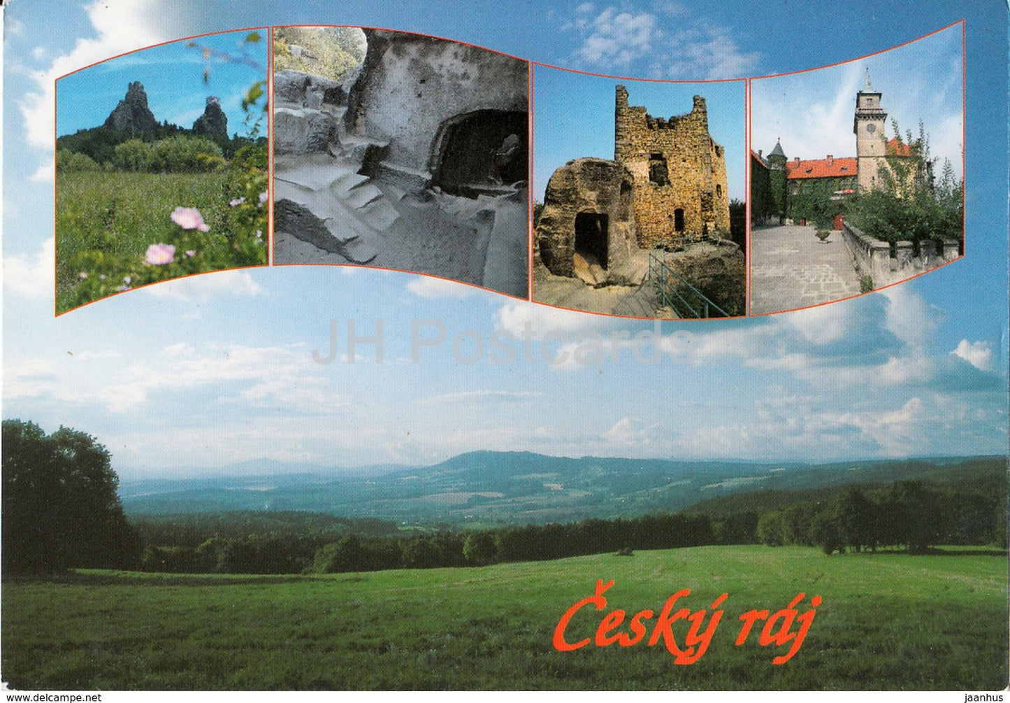 Cesky Raj - Czech Paradise - Kozakov - Trosky castle - Hruba Skala castle - Czech Republic - unused - JH Postcards