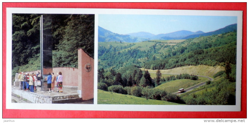 Center of Europe - Torun pass - Transcarpathia - Zakarpatie - 1983 - USSR Ukraine - unused - JH Postcards
