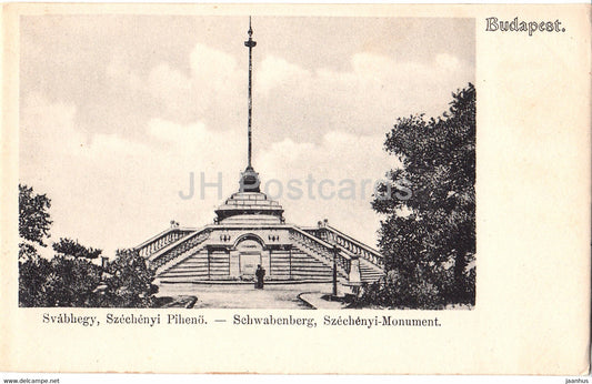 Budapest - Svabhegy Szechenyi Piheno - Schwabenberg - Szechenyi monument - old postcard - Hungary - unused - JH Postcards