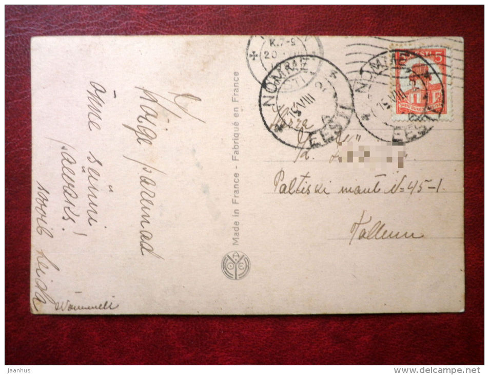 lady - NOYER 1410 - old postcard - circulated in Estonia 1922 , Nãµmme - used - JH Postcards