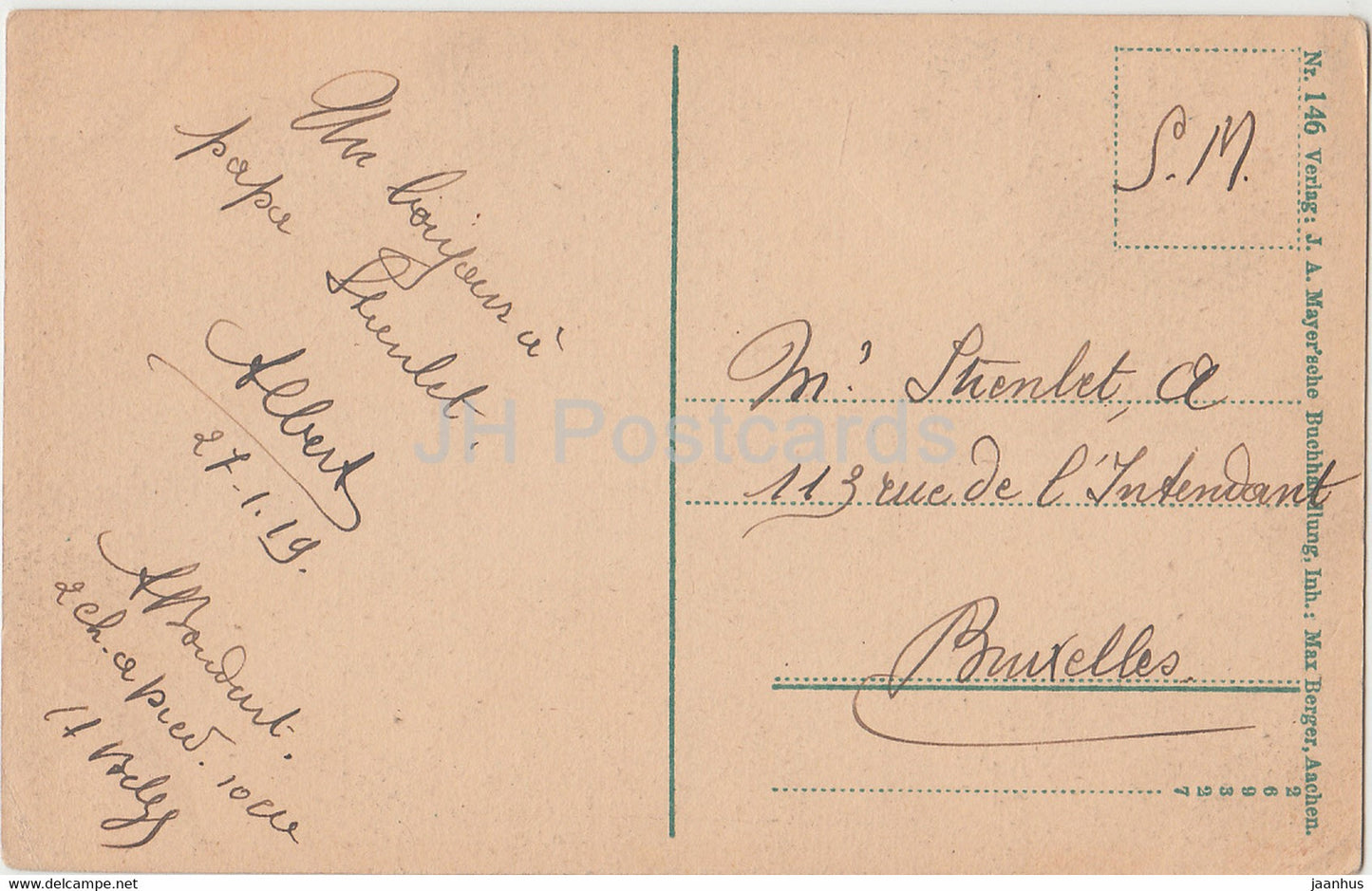 Aachen - Dom - Theater - Elisenbrunnen - Rathaus - Kaiser Wilhelm Denkmal - 146 - old postcard - Germany - used