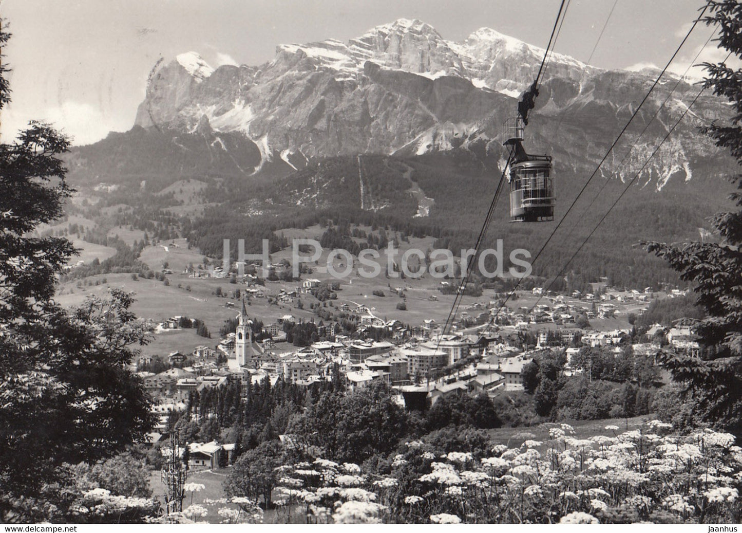 Cortina 1224 m - Funivia di Faloria le Tofane 3241 m - cable car - 1962 - Italy - used - JH Postcards