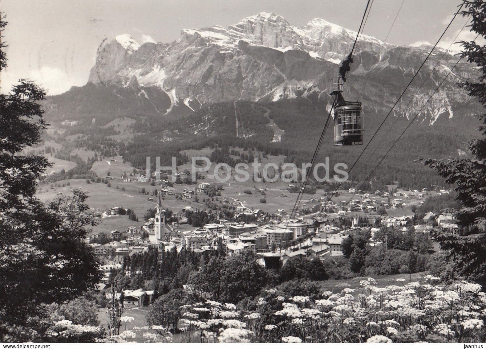 Cortina 1224 m - Funivia di Faloria le Tofane 3241 m - cable car - 1962 - Italy - used - JH Postcards