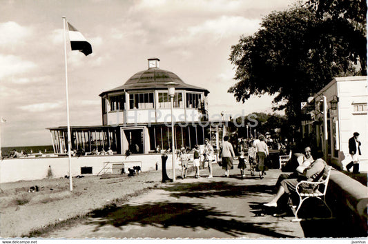 Ostseeheilbad Niendorf - Strandpromenade mit Meerwassertrinkanlage - old postcard - Germany - unused - JH Postcards