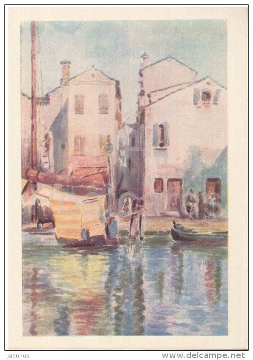 painting by K. Sklerius - Venice , 1929 - Venezia - lithuanian art - unused - JH Postcards