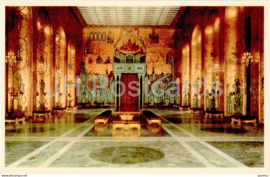 Stockholm - Stadshuset - Gyllene Salen med Mosaiker av Einar Forseth - Golden Hall 182 - old postcard - Sweden – unused – JH Postcards