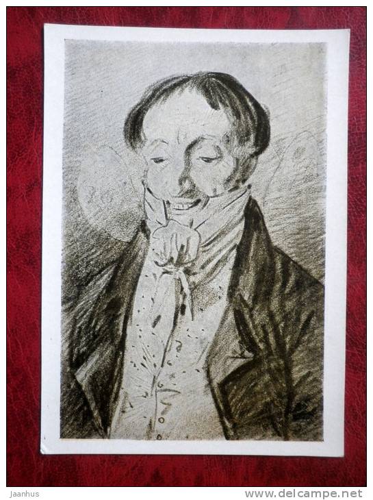 Painting by A.O. Orlowski, 1810  - Charles Louis Didelot - art - postcard printed in 1957 - Russia - USSR - unused - JH Postcards
