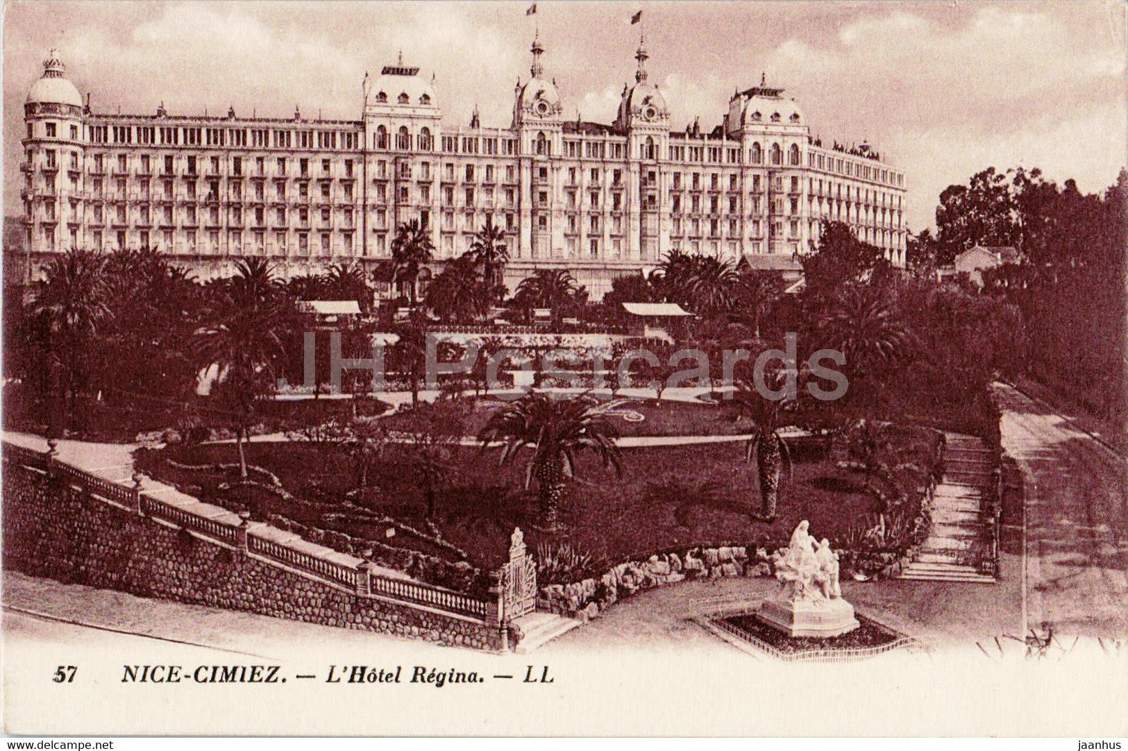 Nice Cimiez - L'Hotel Regina - hotel - 57 - old postcard - France - unused - JH Postcards