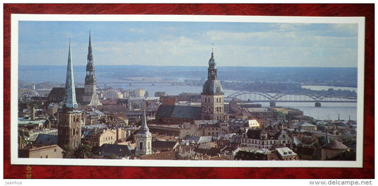 Panorama of Old Riga - Riga - Latvia USSR - unused - JH Postcards