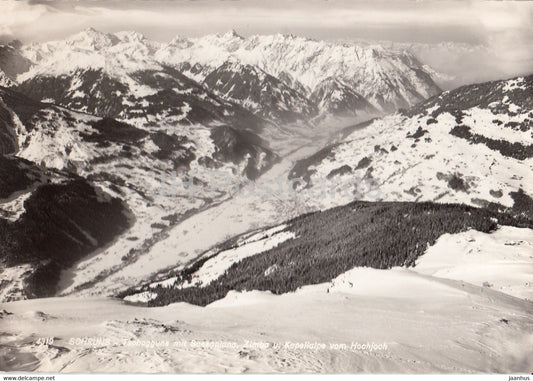 Schruns - Tschagguns mit Scesaplana Zimba u Kapellalpe vom Hochjoch - 4319 - 1958 - Austria - used - JH Postcards