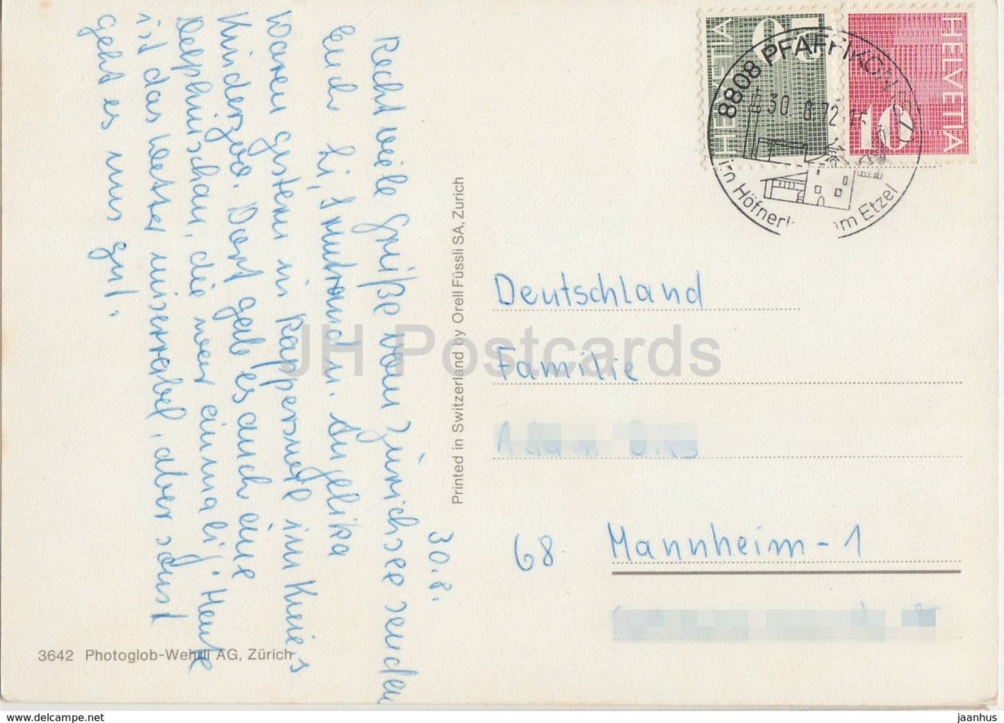 Rapperswil - sailing boat - multiview - 1972 - Switzerland - used