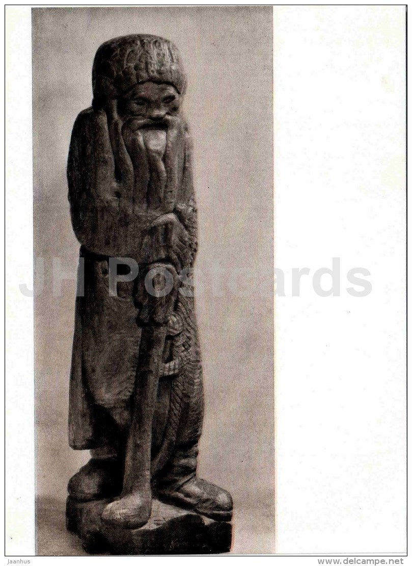 sculpture by S. Konenkov - Old Man , 1910 - russian art - 1965 - Russia USSR - unused - JH Postcards