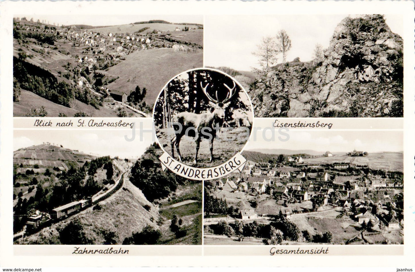 St Andreasberg - Eisensteinsberg - Zahnradbahn - old postcard - 1955 - Germany - used - JH Postcards