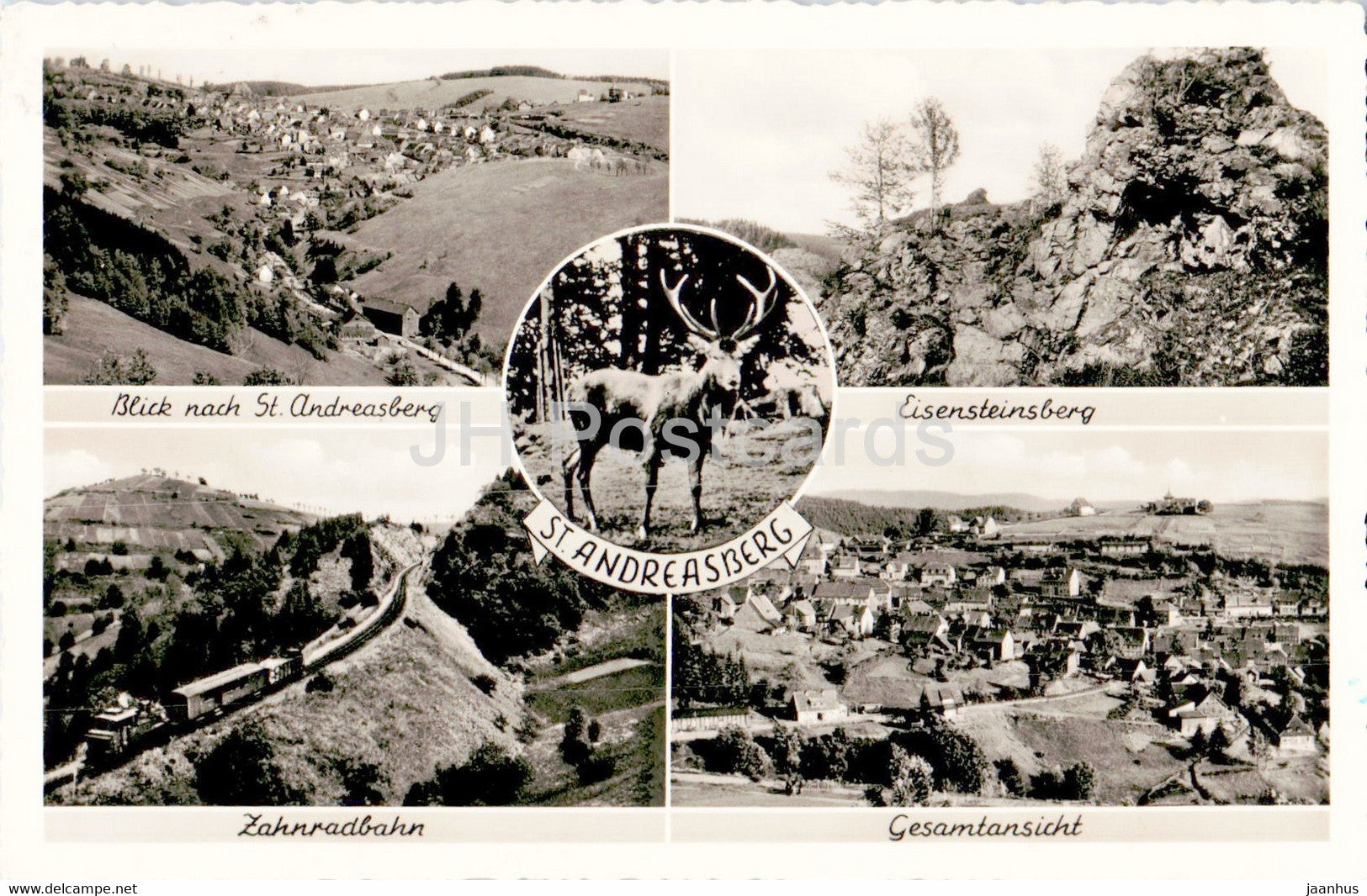 St Andreasberg - Eisensteinsberg - Zahnradbahn - old postcard - 1955 - Germany - used - JH Postcards