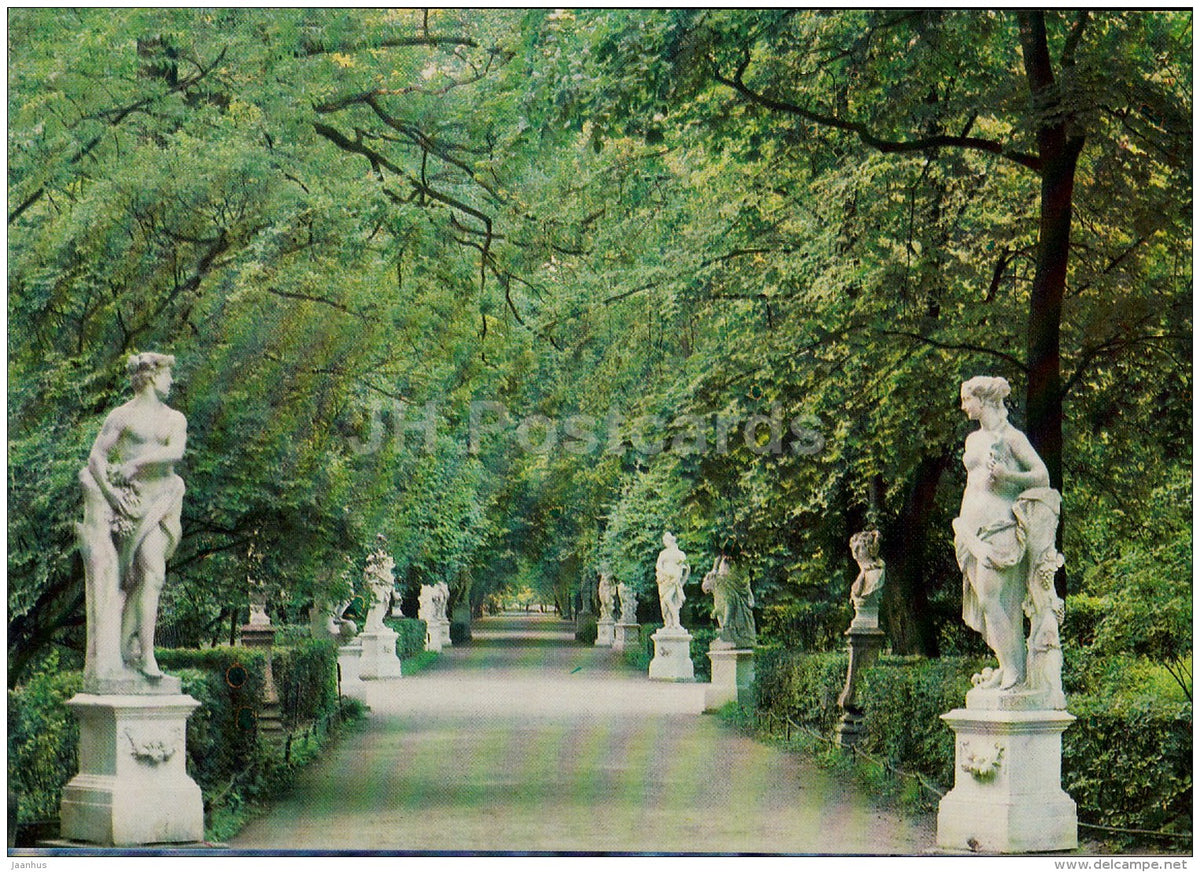 Main Avenue - Summer Gardens - Leningrad - St. Petersburg - 1985 - Russia USSR - unused - JH Postcards