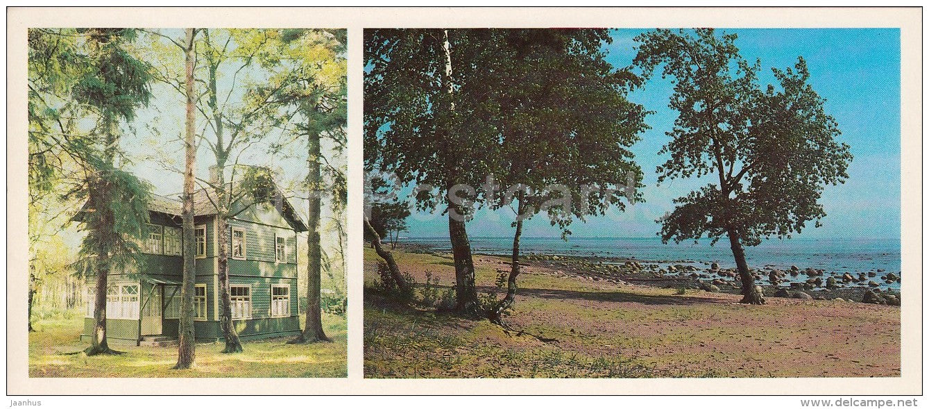 Solnechnoye village - Gulf of Finland - Russian artist I. Repin Museum Penates Penaty - Russia USSR - 1982 - unused - JH Postcards