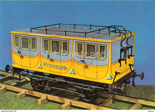 Model of 1st Class Coach of the Saxonia - Personenwagen - Verkehrsmuseum Dresden - DDR Germany - unused - JH Postcards