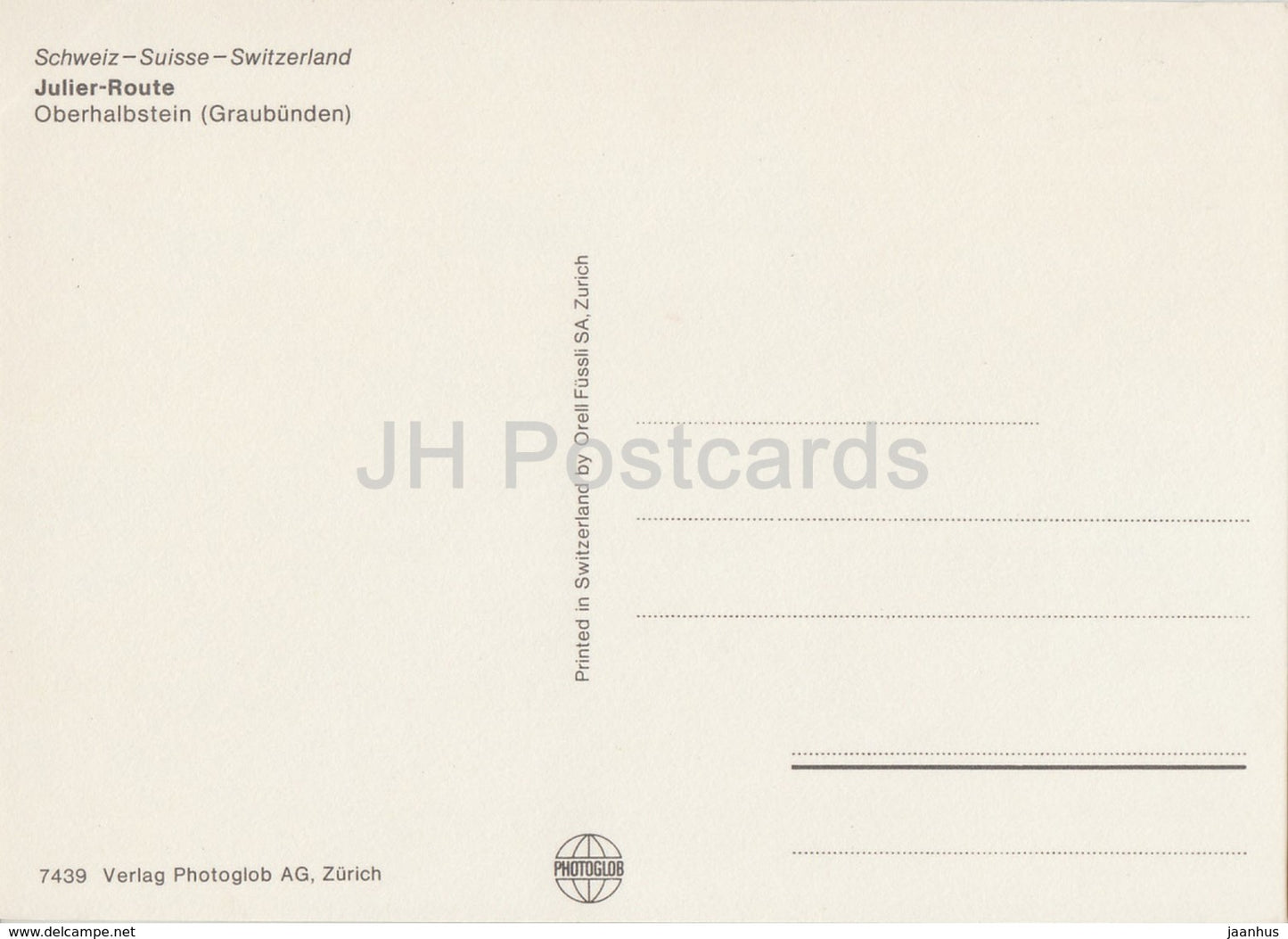 Col du Julier - Route du Julier - Oberhalbstein - Tiefencastel - Savognin - Bivio - Mulegns - 7439 - Suisse - inutilisé
