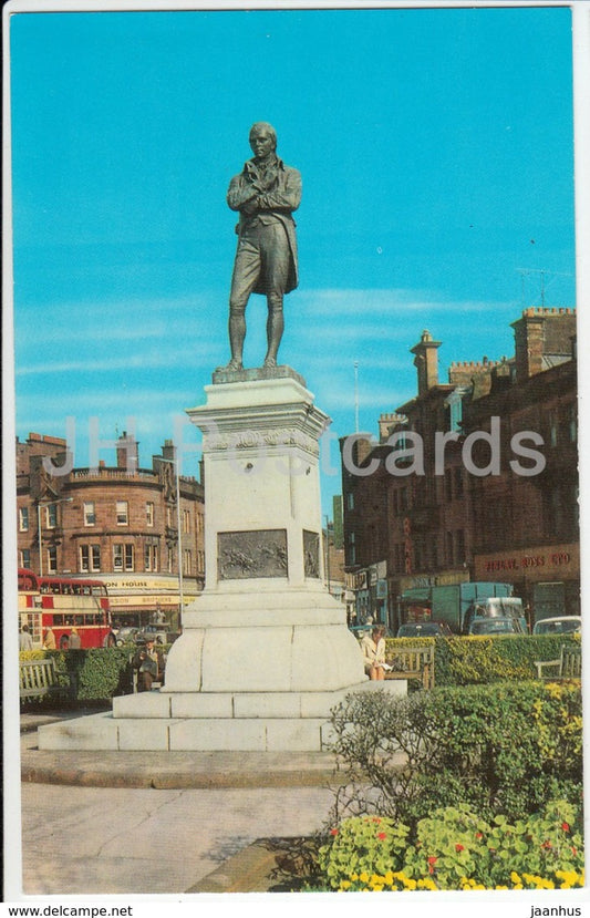 Ayr - Robert Burns Statue - PT35014 - 1970 - United Kingdom - Scotland - used - JH Postcards