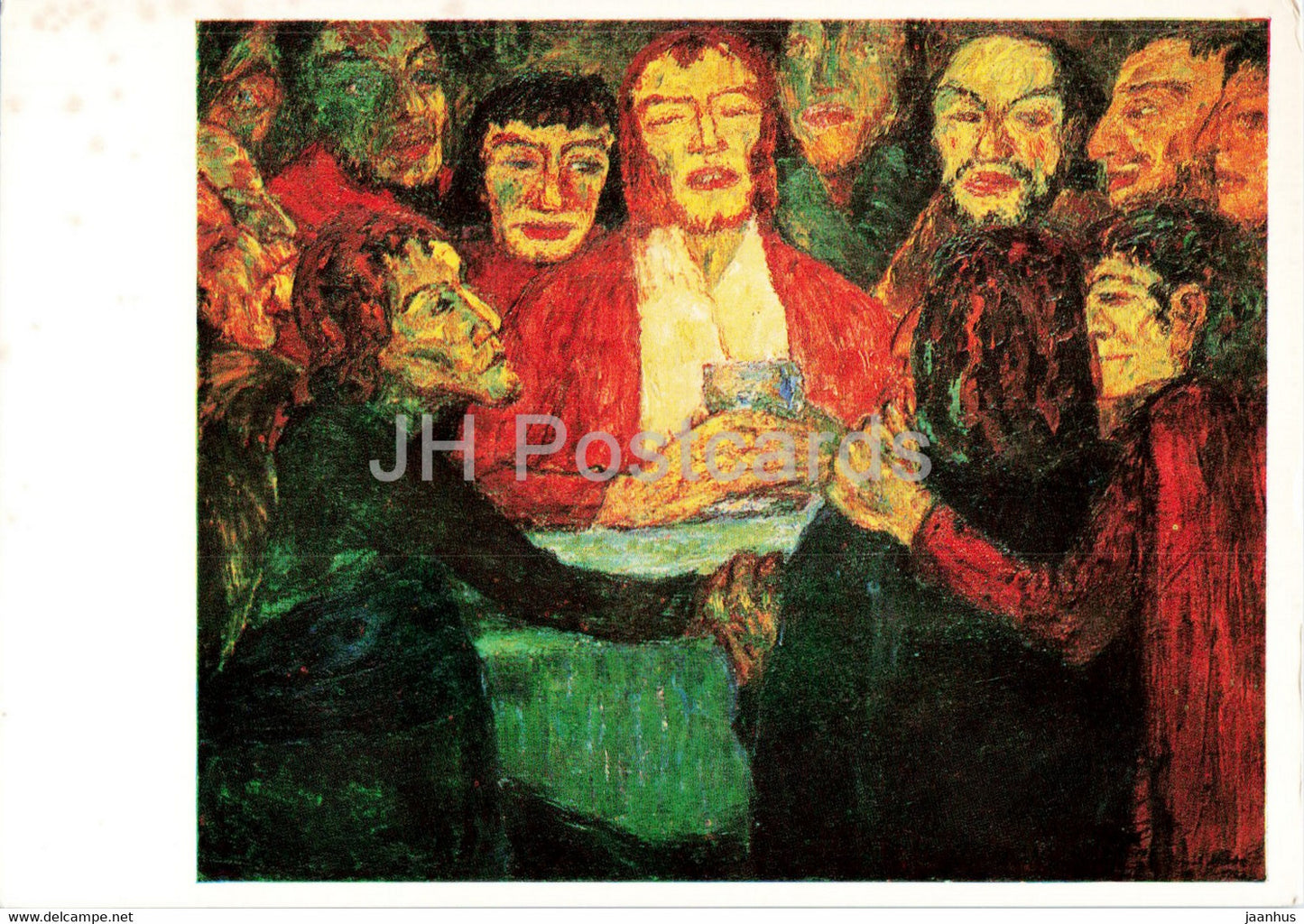 painting by Emil Nolde - The Last Supper - German art - Denmark - unused - JH Postcards