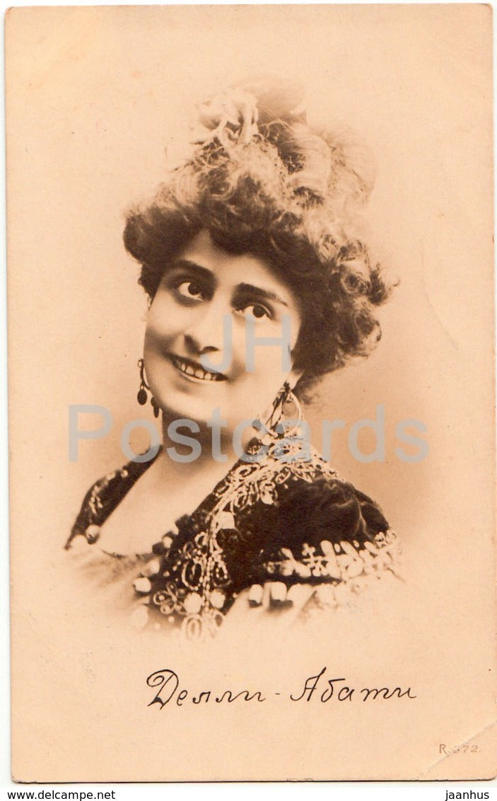 Famous Italian Opera Singer Delli Abbati - old postcard - Imperial Russia - unused - JH Postcards
