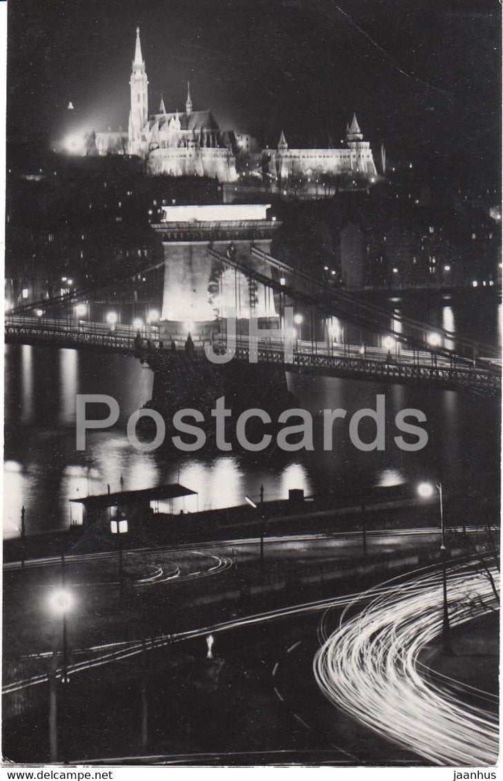 Budapest - Chain Bridge with the Matthias Church - Hungary - used - JH Postcards
