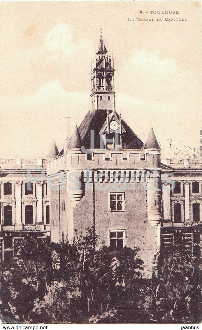 Toulouse - Le Donjon du Capitole - 14 - old postcard - France - used - JH Postcards