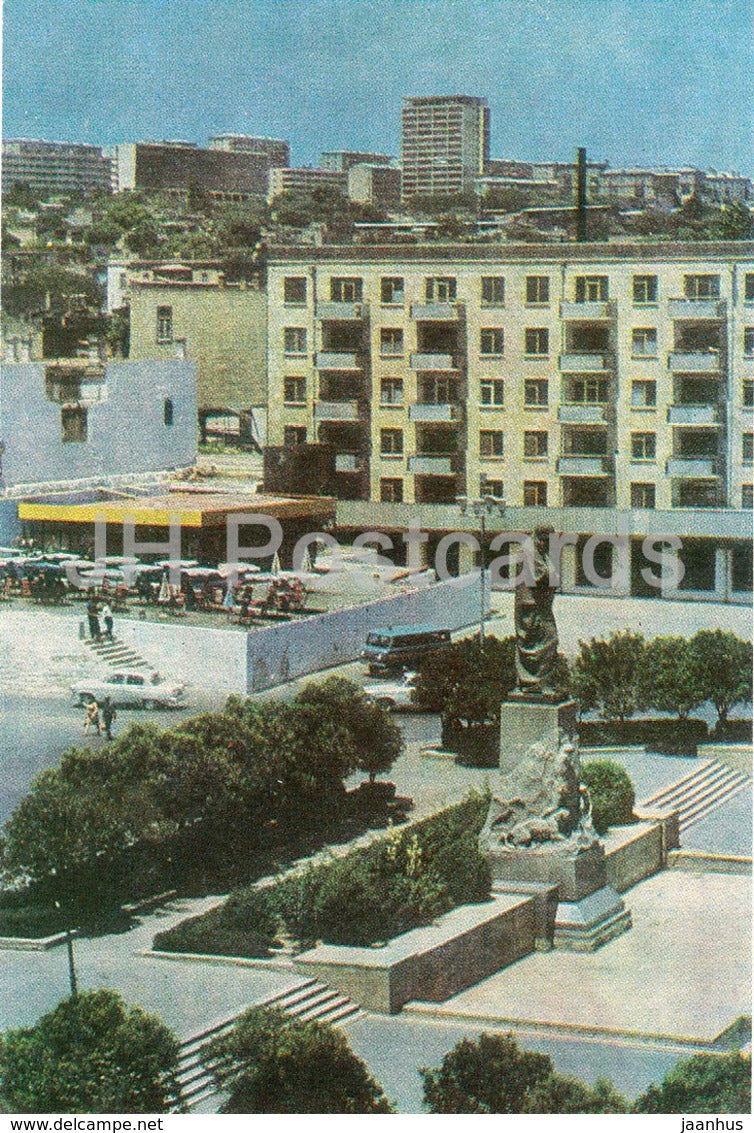 Baku - Fizuli square - 1972 - Azerbaijan USSR - unused - JH Postcards