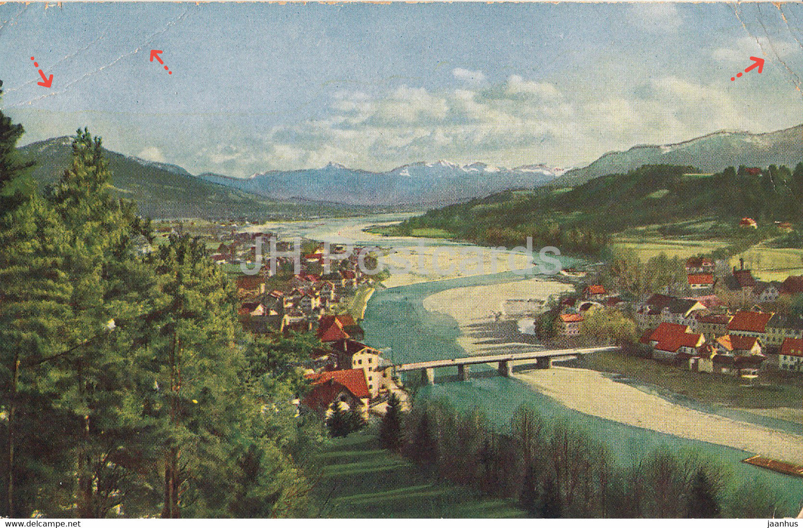 Bad Tolz - Isartal - 50 - old postcard - 1942 - Germany - used - JH Postcards