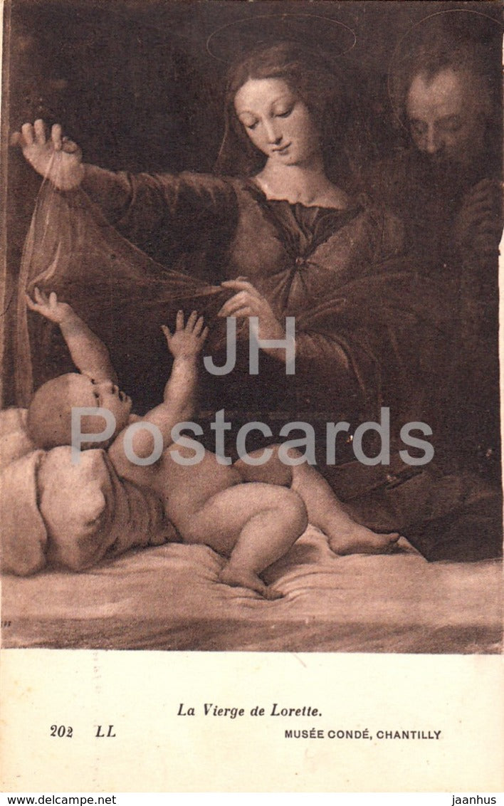 La Vierge de Lorette - The Virgin of Loreto - Musee Conde - painting - art - 202 - old postcard - France - unused - JH Postcards