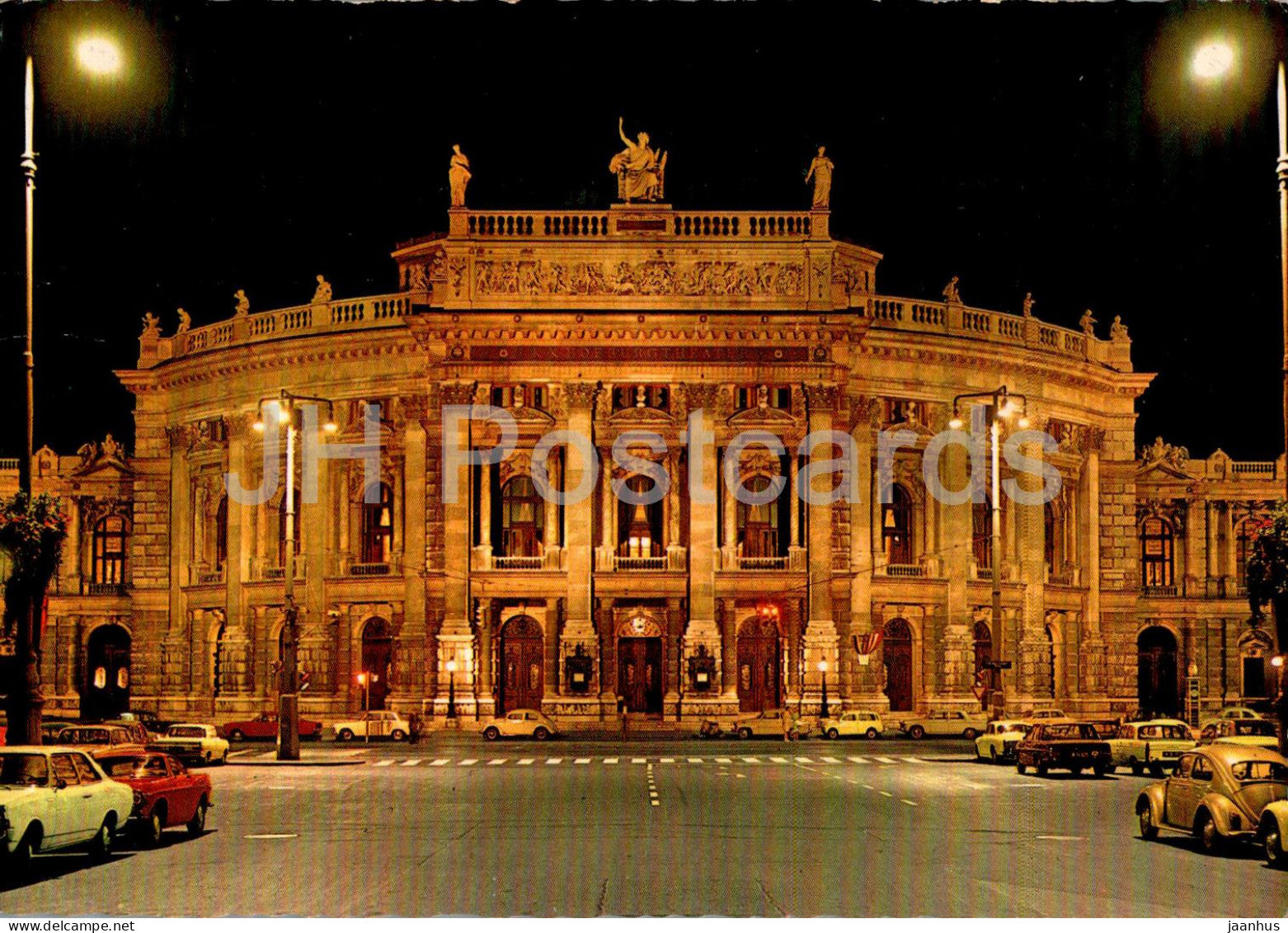 Wien - Vienna - Burgtheater - car Volkswagen - 127 - 1972 - Austria - used - JH Postcards