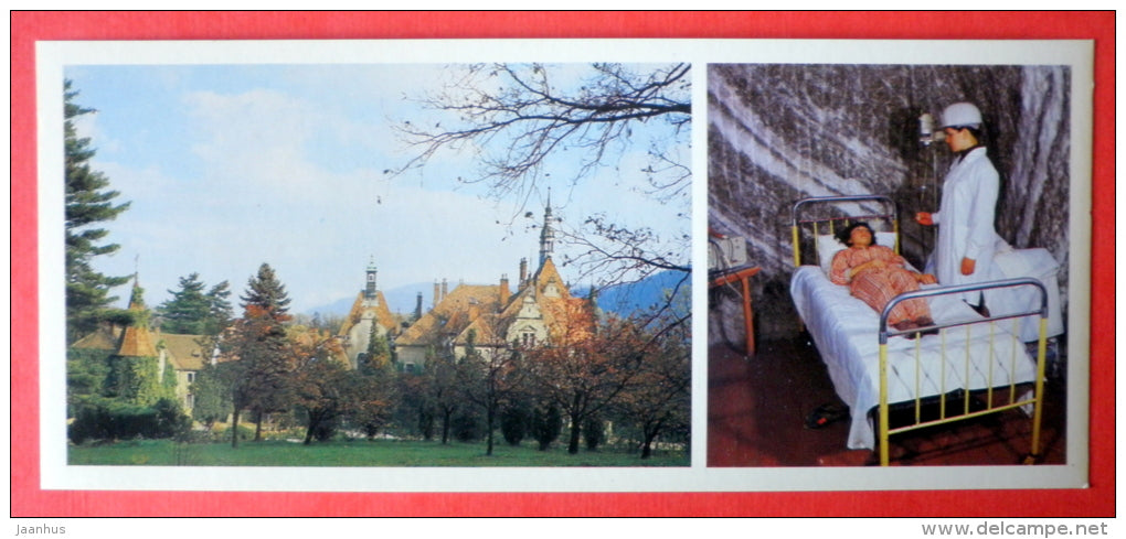 Karpaty sanatorium - Republican Allergy Hospital - Transcarpathia - Zakarpatie - 1983 - USSR Ukraine - unused - JH Postcards