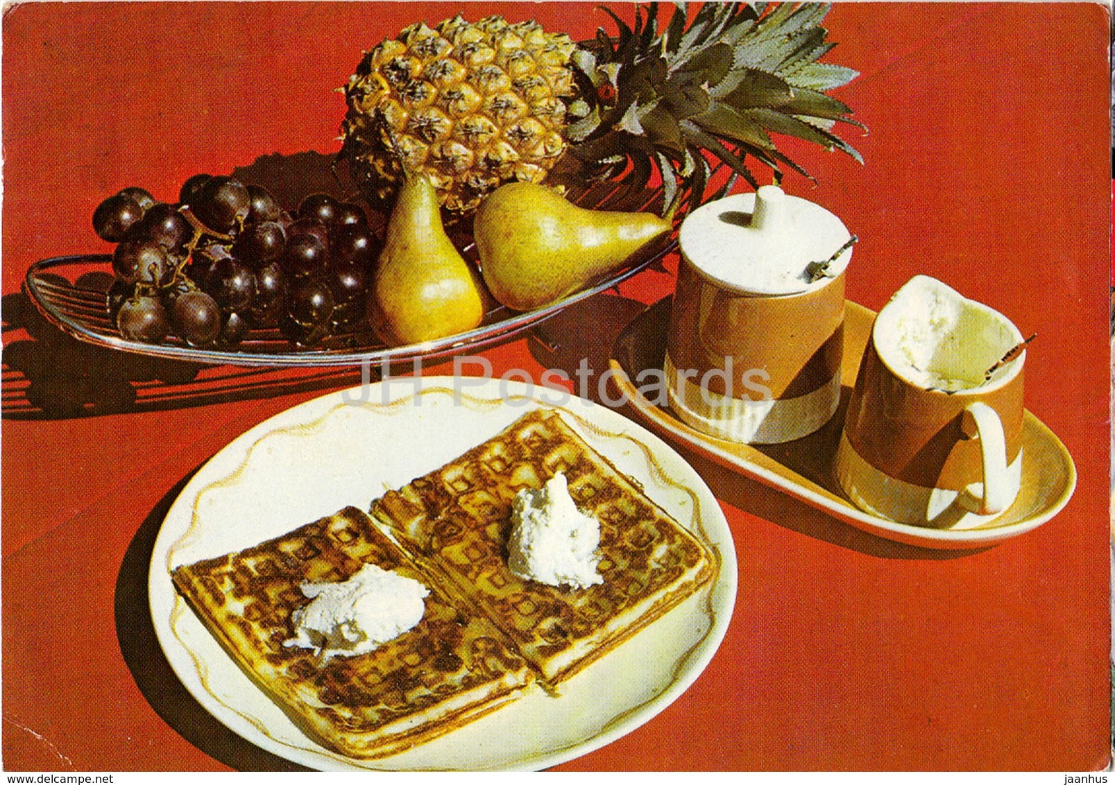 Meal - pineapple - pear - grape - Philips - 1985 - Zimbwabwe - used - JH Postcards