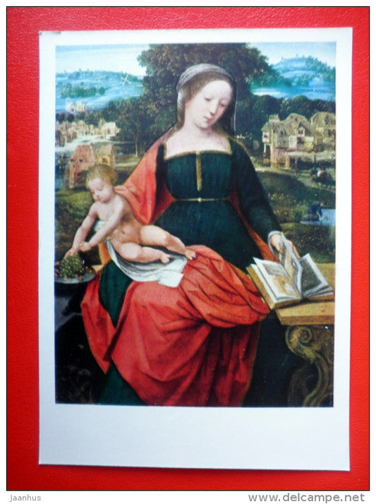 painting by Unknown Artist . Madonna with Child - dutch art - unused - JH Postcards