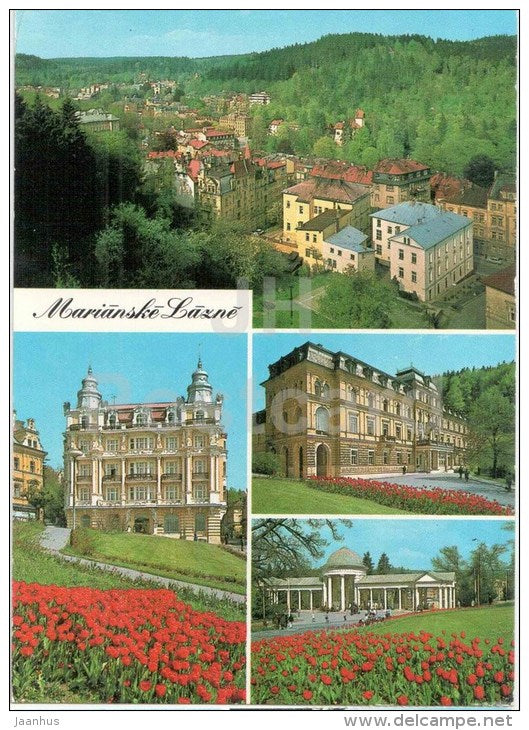 Marianske Lazne - Marienbad - spa house Red Star - Rudolph spring - Czechoslovakia - Czech - unused - JH Postcards