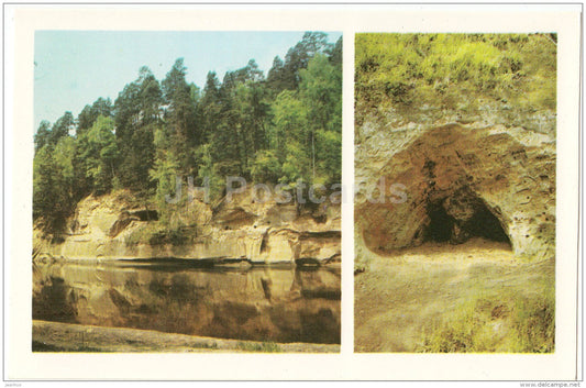 Devil´s Rock , The Small Devil´s Cave - Sigulda - 1984 - Latvia USSR - unused - JH Postcards