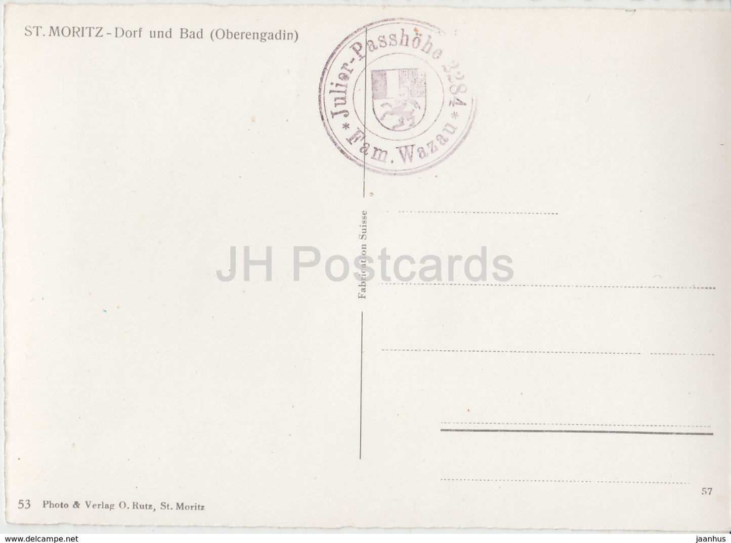 St. Moritz - Dorf und Bad - Oberengandin - 53 - Switzerland - old postcard - unused