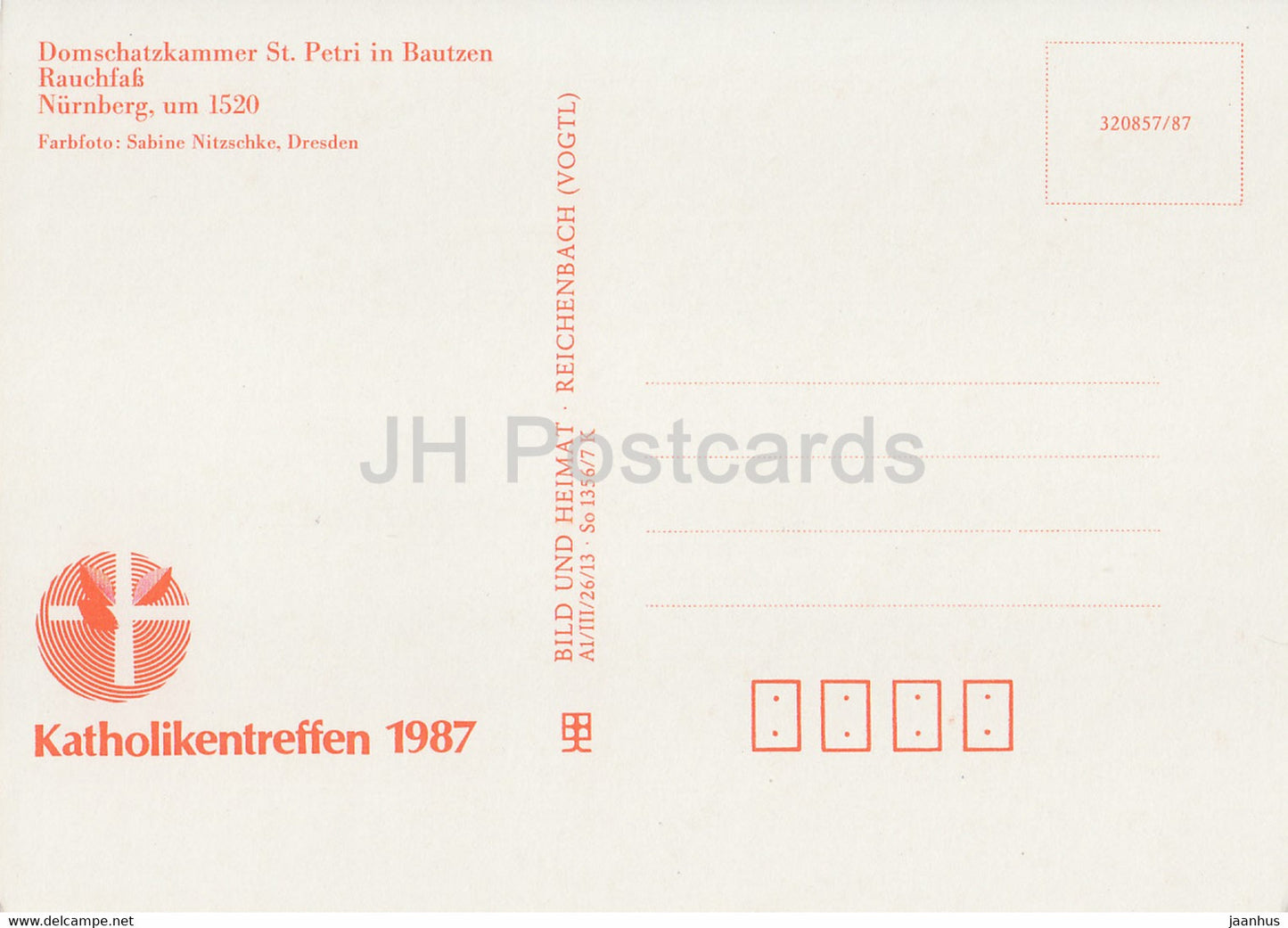 Rauchfass - Domschatzkammer St Petri à Bautzen - 1987 - DDR Allemagne - inutilisé