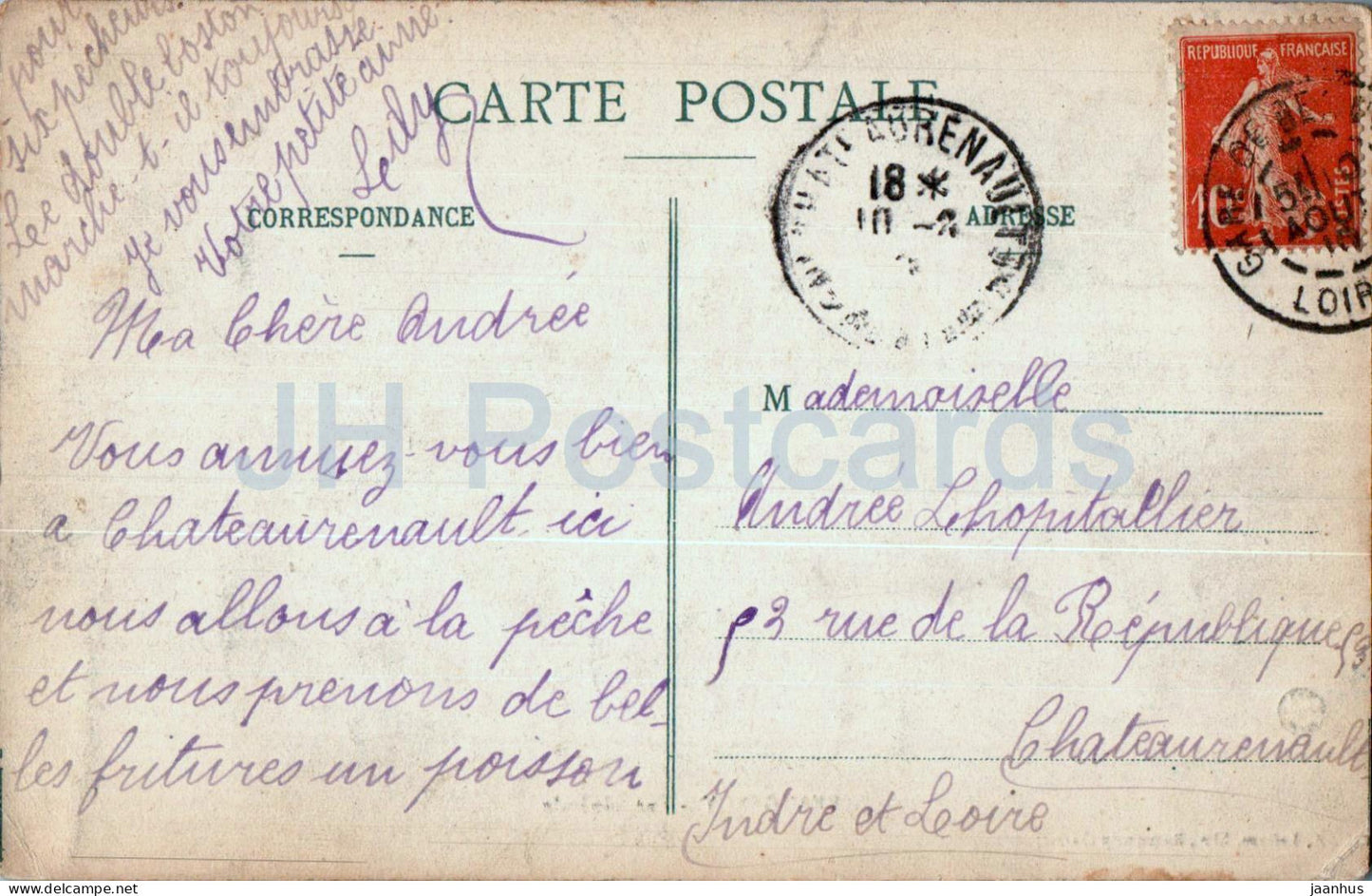 Beaugency - Vue Generale - bridge - old postcard - 1910 - France - used