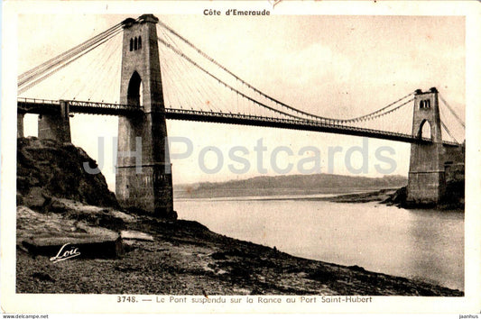 Le Pont sur la Rance au Port Saint Hubert - Cote d'Emeraude - bridge - 3748 - old postcard - 1939 - France - used - JH Postcards