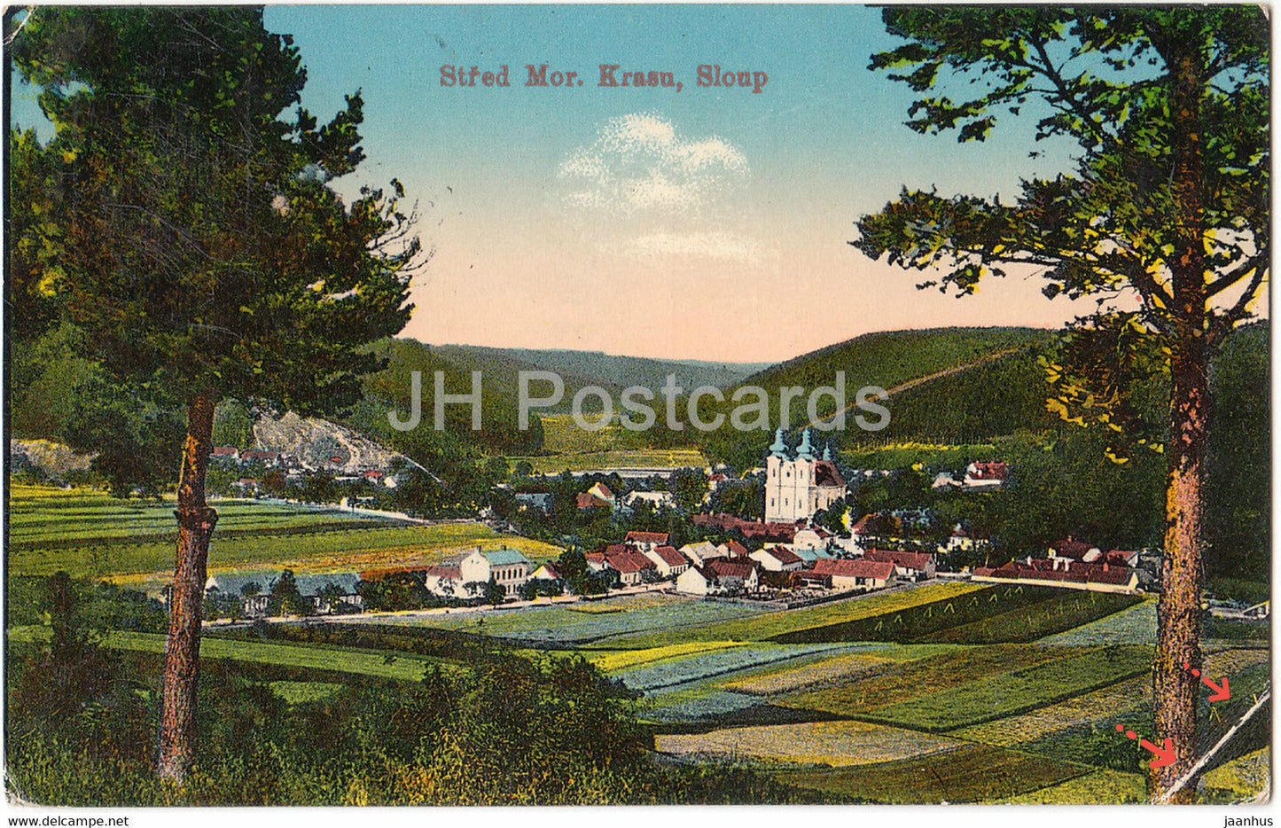 Stred Mor Krasu - Sloup - old postcard - Czech Republic - used - JH Postcards
