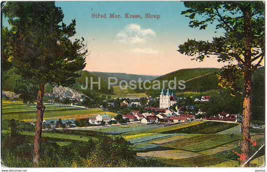 Stred Mor Krasu - Sloup - old postcard - Czech Republic - used - JH Postcards