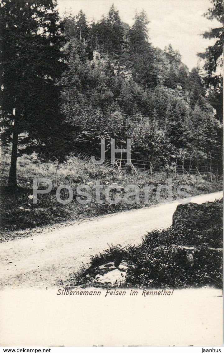 Silbernemann Felsen im Rennethal - old postcard - Germany - unused - JH Postcards